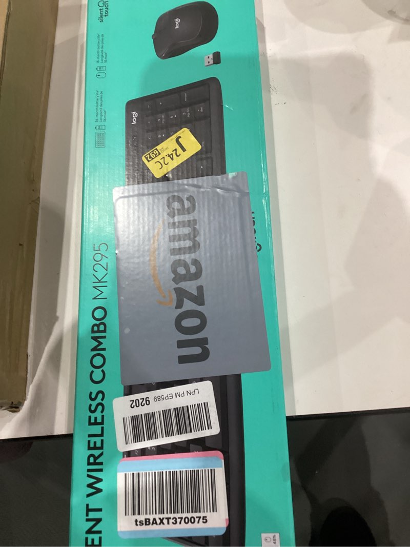Condition photo showing New/Like New for Logitech MK295 Wireless Mouse & Keyboard Combo with SilentTouch Technology, Full Numpad, Advanced Optical Tracking, Lag-Free Wireless, 90% Less Noise - Graphite