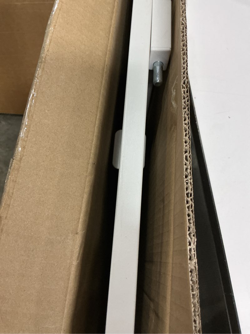 Condition photo showing New/Like New for BABELIO 36 Inch Extra Tall Baby Gate with Cat Door, 29-40" Metal Dog Gate, Cat Gate for Stairs, Doorways, Auto Close Safety Gate with Pet Door, Easy Walk Thru, White White 29-40" Wide, 36" Tall