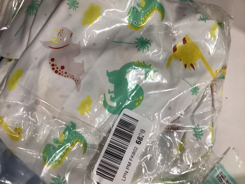 Condition photo showing Good Condition for Pack and Play Sheets Boys, 2 Pack Mini Crib Sheets, Stretchy Playard Fitted Sheet, Compatible with Graco Pack n Play, Soft and Breathable Material, Dinosaur & Elephant Dinosaur&elephant playard sheet