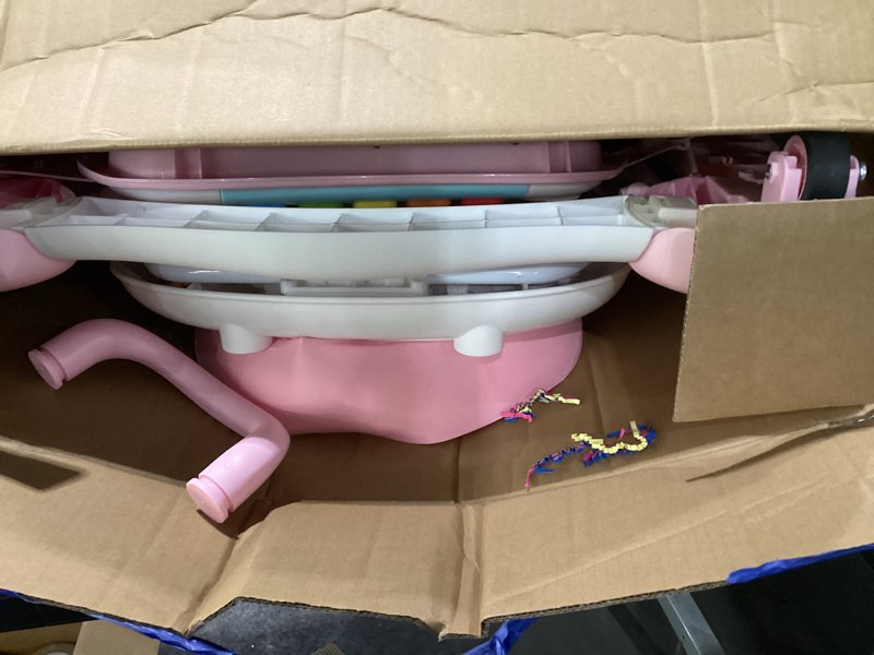 Condition photo showing Good Condition for 5 in 1 baby walker, music and lights walker for baby boy girls 6-12 months, foldable baby walkers with wheels and bouncer combo portable, toddler infant walker with adjustable height pink