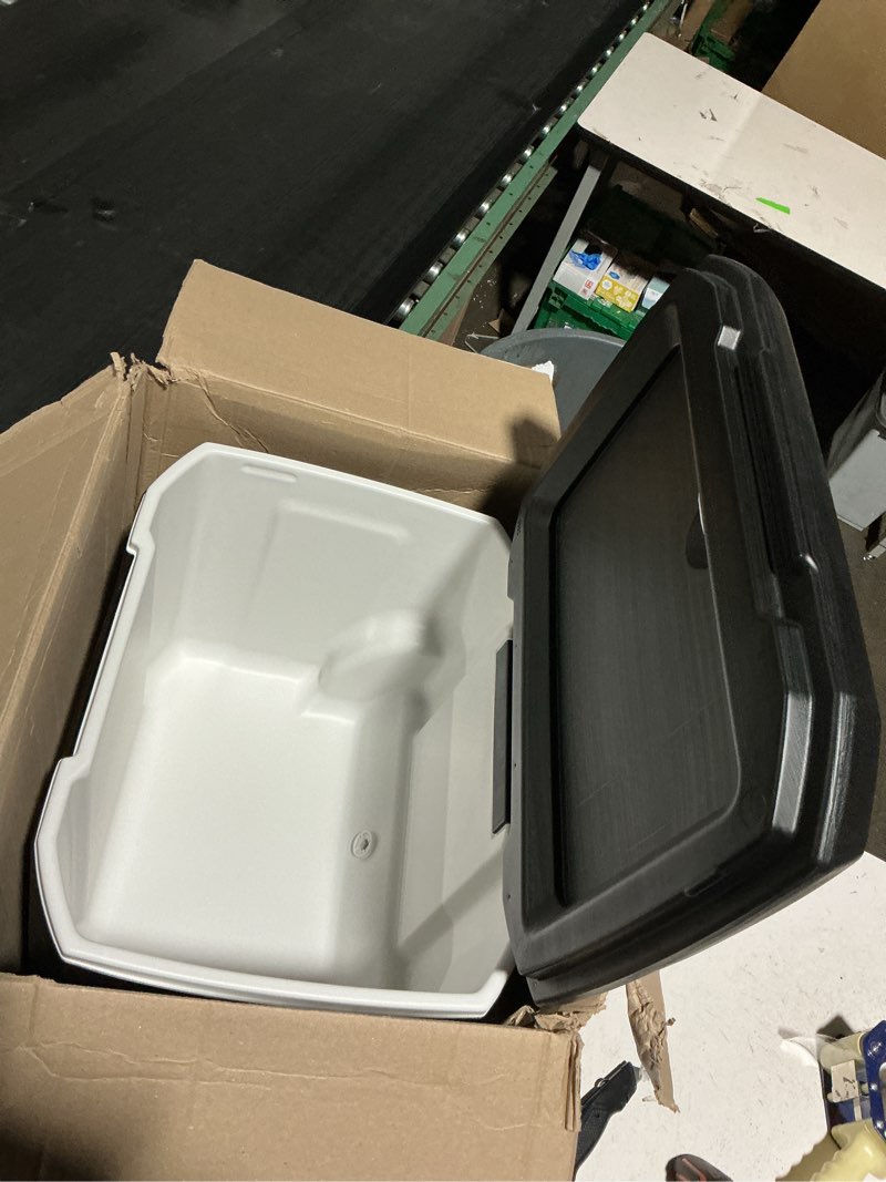 coleman xtreme 50qt rolling cooler with wheels, extra-walled insulation keeps ice up to 5 days, port