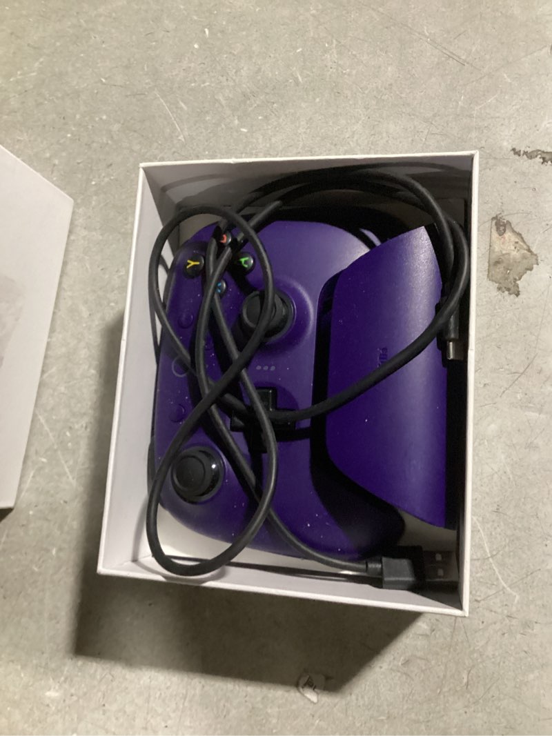 Condition photo showing Good Condition for 8Bitdo Ultimate 2 Wireless Gaming Controller with TMR Joysticks, Switchable Hall Effect/Tactile Triggers, 8Speed Wireless Tech, Charging Dock, RGB Fire Ring for PC & Android - Purper Ultimate 2 Wireless Purple