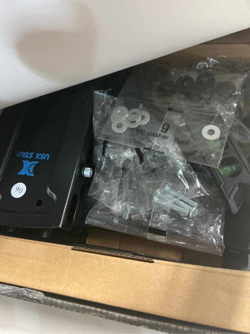 Condition photo showing Good Condition for usx star ul listed full motion tv wall mount bracket for most 37-90 inch tvs, swivel tilt extension level tv mount, max vesa 600x400mm, holds up to 132lbs & 16" wood studs with hole drilling template movable 37-90inch