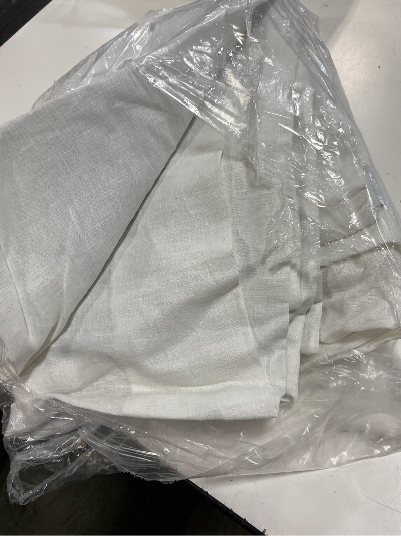 Condition photo showing Good Condition for european linen true blackout curtain, 48x108, white