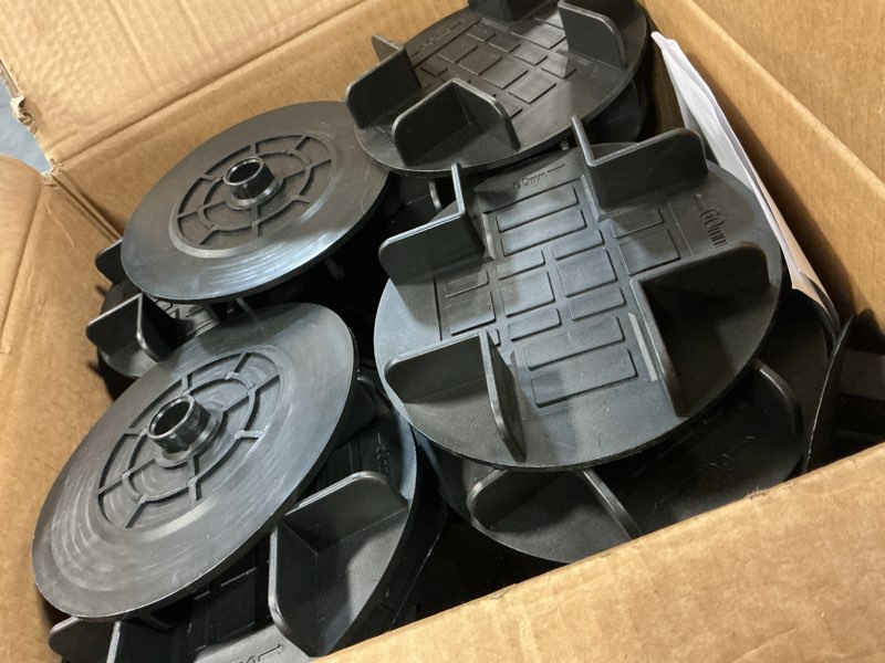 Condition photo showing Good Condition for 8 pcs deck blocks, tuff blocks deck foundation with stone accessories & rubber pads, adjustable deck support pedestal(3.54" to 4.65") - deck footings without digging,special dad's gift bilateral keel card slot