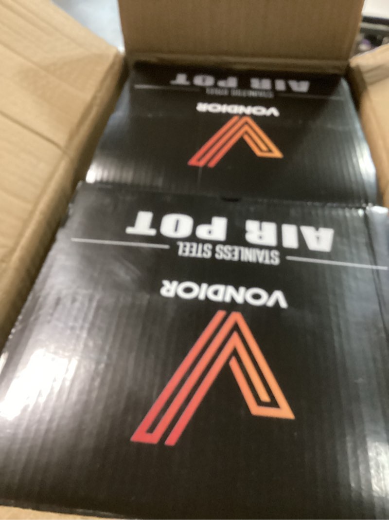 Condition photo showing Good Condition for Airpot Coffee Dispenser with Pump - 2Pcs 102 oz Insulated Stainless Steel Coffee Carafe - Thermal Beverage Dispenser - Coffee Urn for Hot/Cold Water, Party Chocolate Drinks 102 Ounces 2 Pack