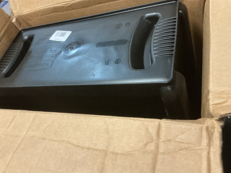 Condition photo showing Good Condition for Rubbermaid Commercial Products Slim Jim Trash/Garbage Can with Venting Channels 16-Gallon Black for Kitchen/Office/Workspace Pack of 4 16 Gal 4-Pack Black