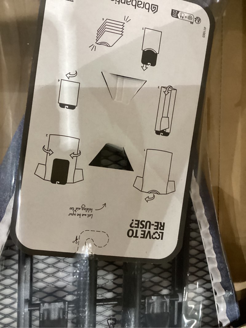 Condition photo showing New/Like New for brabantia size b ironing board (49x15 in) 7 height options, adjustable steam iron rest holder (denim blue) non-slip feet, anti-collapse child locks 49"l x 15"w denim blue