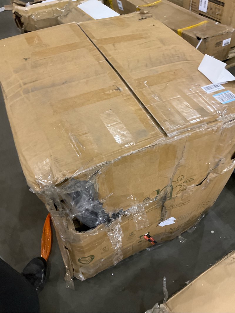 Condition photo showing As Is for Namesake Crewe Glider Recliner Nursery Chair - GREENGUARD Gold & Certi-PUR US Certified, Ultra Cozy 360° Swivel Rocker Recliner - Versatile Glider Rocking Chair for Nursery & Living Room - Tan Gingham Manual Tan Gingham