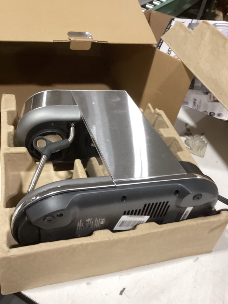Condition photo showing As Is for breville bambino espresso machine bes450bss, brushed stainless steel