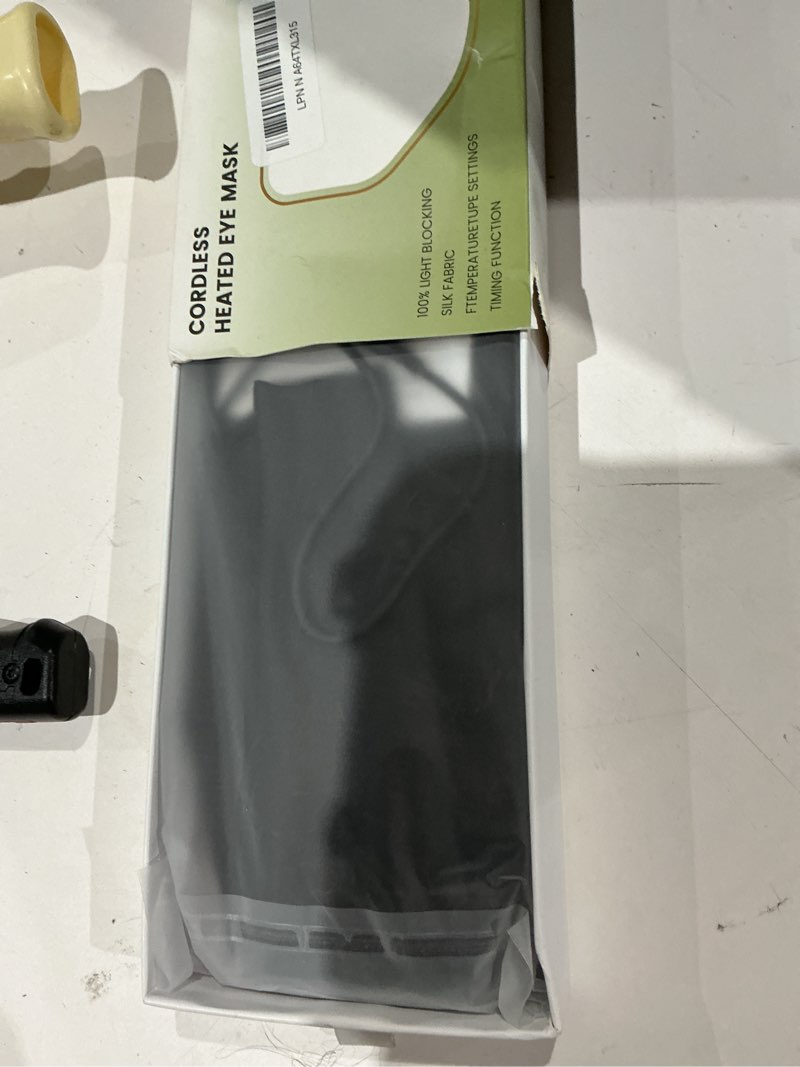 Condition photo showing As Is for heated eye mask for dry eyes - silk cordless warm eye compress moist heat, fsa eligible, eye heating pad for stye treatment, tired eyes, sleep, travel, washable, rechargeable