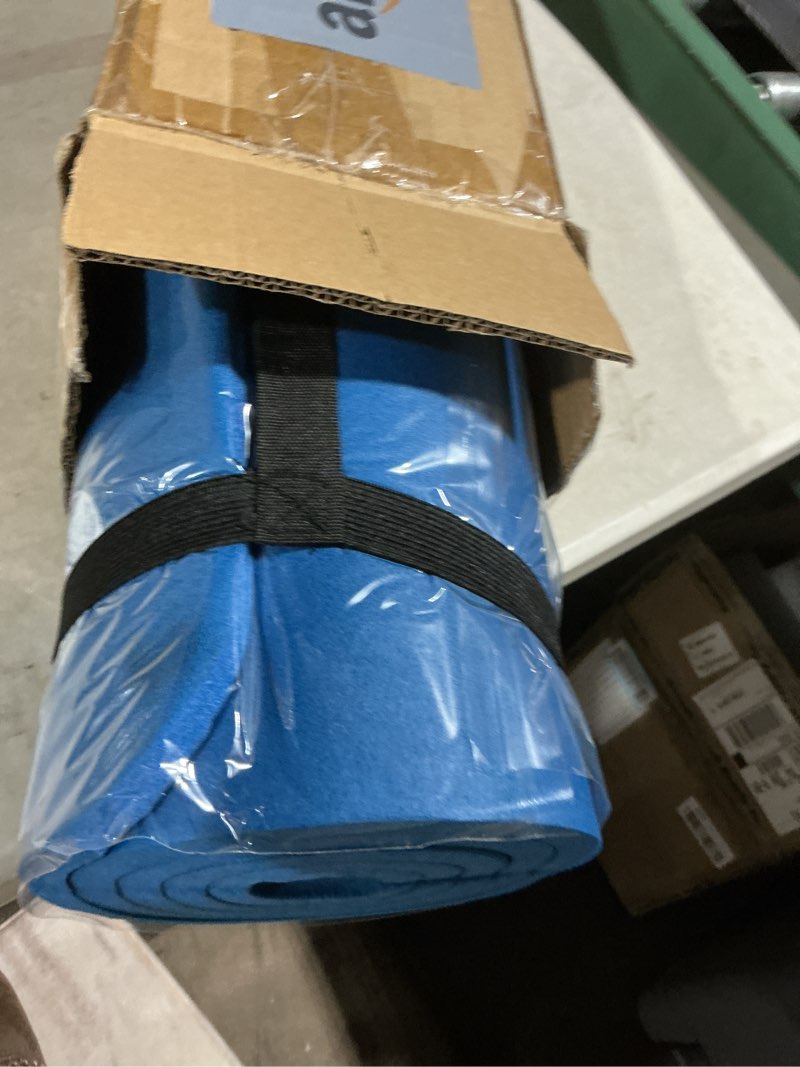 Condition photo showing Good Condition for Foam Sleeping Pad - Lightweight 1-Inch Mat for Camping, Cots, Tents, Backpacking, and Yoga - Non-Slip and Waterproof with Handle by Wakeman Blue