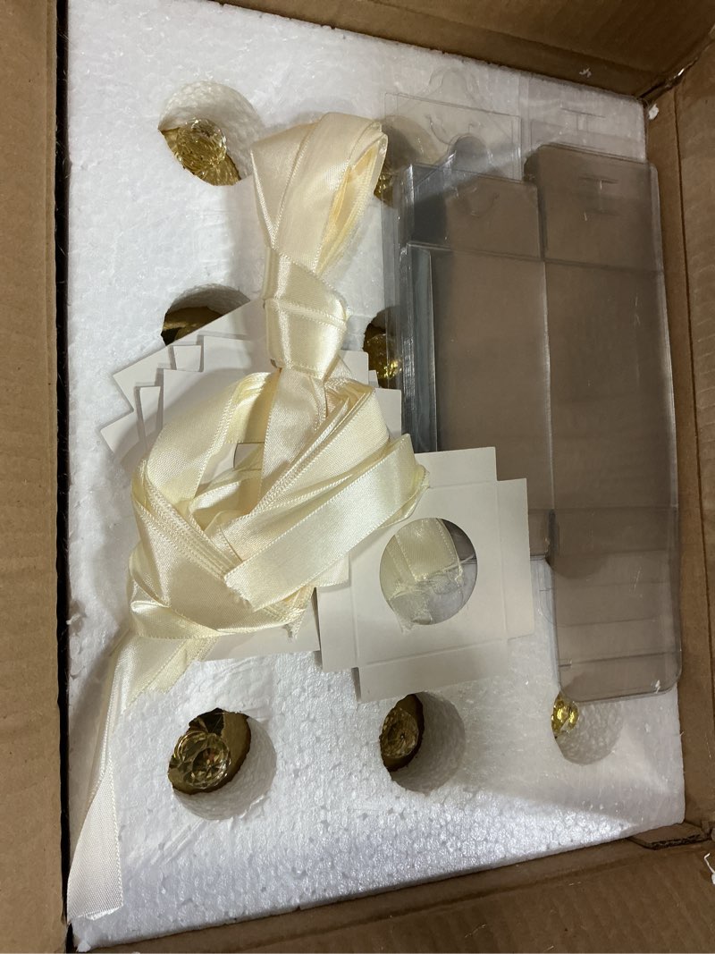 Condition photo showing New/Like New for 12 pack wedding candle favors for guests in glass personalized favors candles bulk souvenirs bridal proposal gift thanks for coming wedding party(gold style)