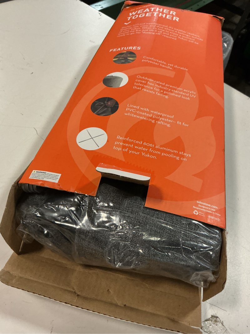 Condition photo showing Good Condition for solo stove yukon shelter - weather-resistant round cover for solo stove yukon fire pit and accessories - pvc-coated polyester with aluminum reinforcement - year-round protection yukon grey