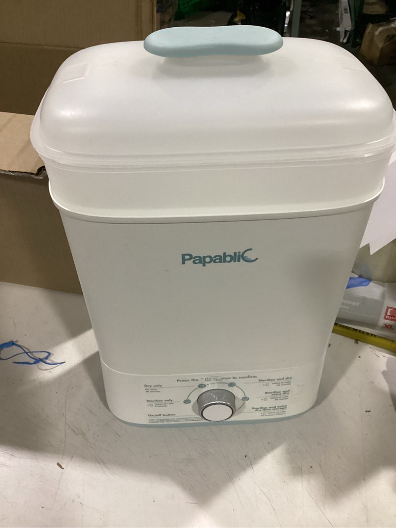 Condition photo showing Good Condition for papablic bottle sterilizer and dryer pro max, 13 bottles extra-large capacity for big family, electric steam bottle sanitizer for baby bottles, parts & other newborn essentials