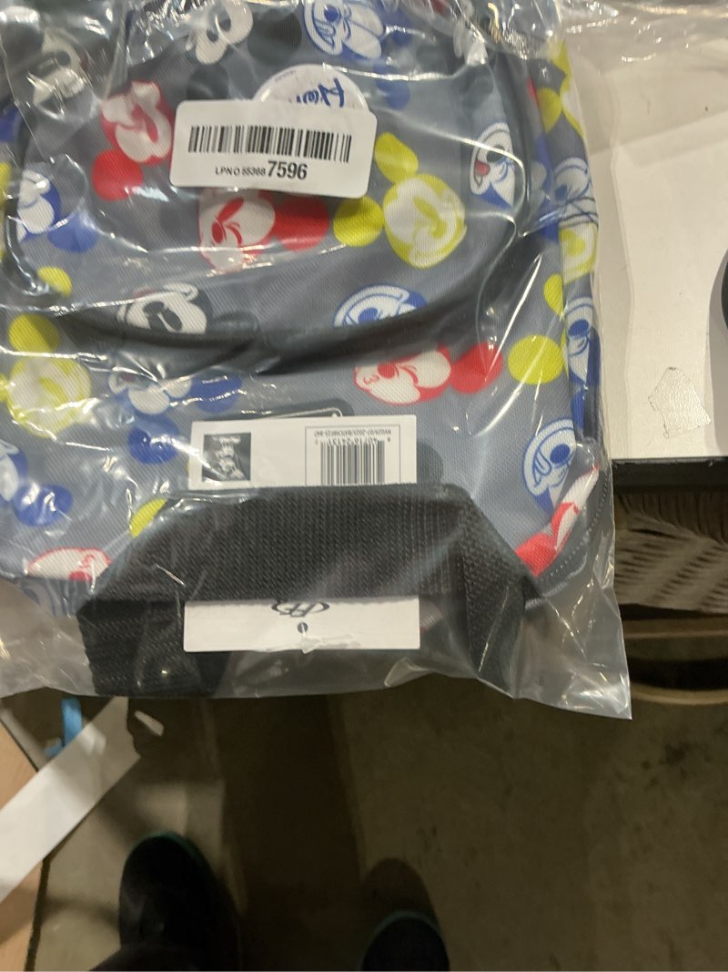 Condition photo showing Good Condition for disney mickey mouse mini backpack - 10" exclusive woven small backpack with front pocket plus button - adjusts to fit adults, teens, kids