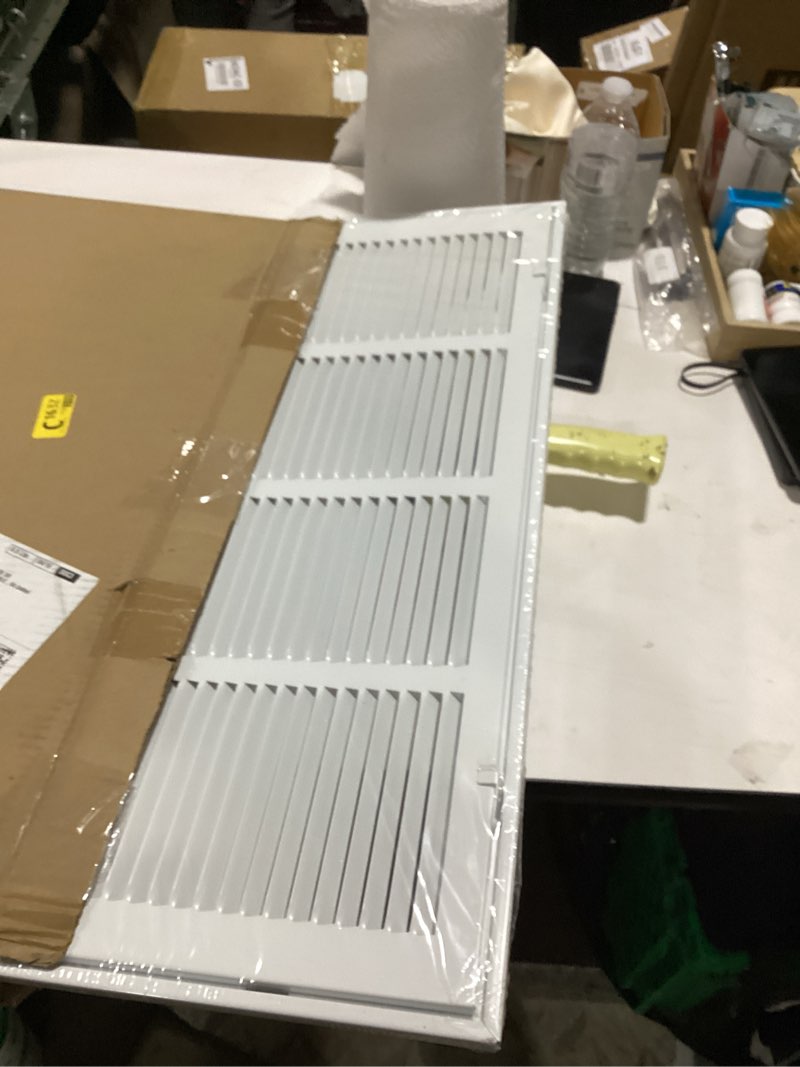 Condition photo showing New/Like New for 24 x 14 return air grille [duct opening size],return air vent cover for wall or ceiling,steel return air filter grilles removable face/door for 1 inch filters (24"w x 14"h [duct opening])