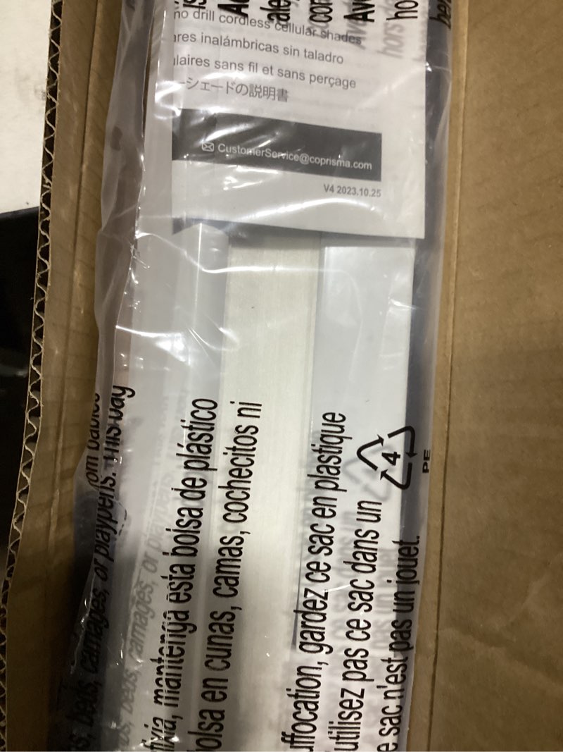 Condition photo showing New/Like New for lazblinds cordless cellular shades, no tools no drill light filtering honeycomb shades pleated blinds for windows, 46'' w x 48'' h, white light filtering-white 46'' w x 48'' h