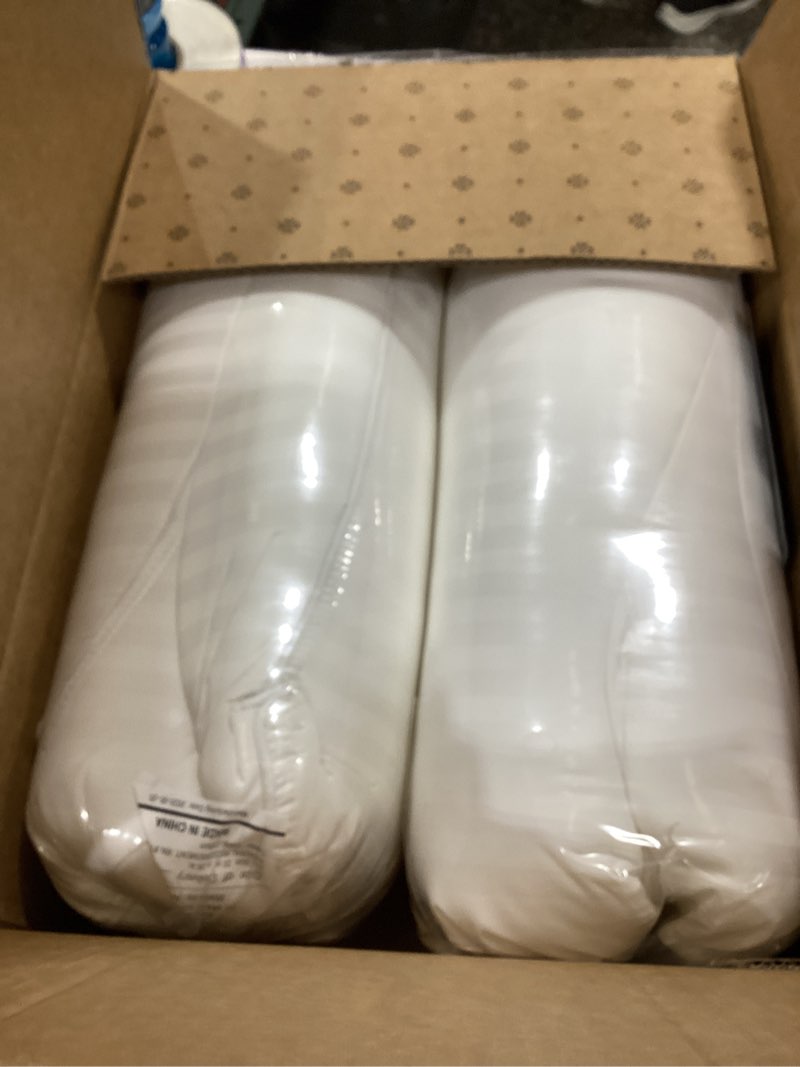 Condition photo showing New/Like New for beckham hotel collection bed pillows standard/queen size set of 2 - original soft down alternative pillow for sleeping - soft support for back, stomach or side sleepers queen / standard white