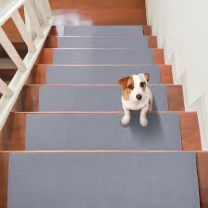 stair treads for wooden steps 15pcs - 8x30in carpet stairs runner indoor non-slip stair mats for kids elders and pets 8x30in flower brown 15