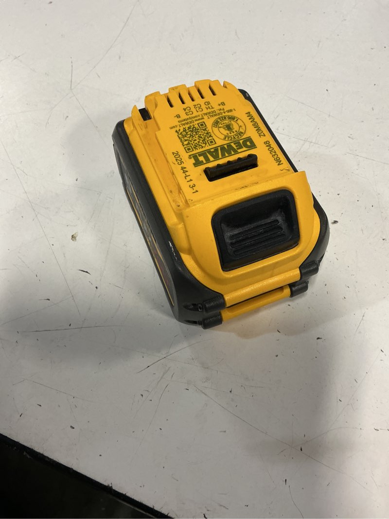 Condition photo showing As Is for 20v max xr powerstack lithium-ion 5ah and 1.7ah battery