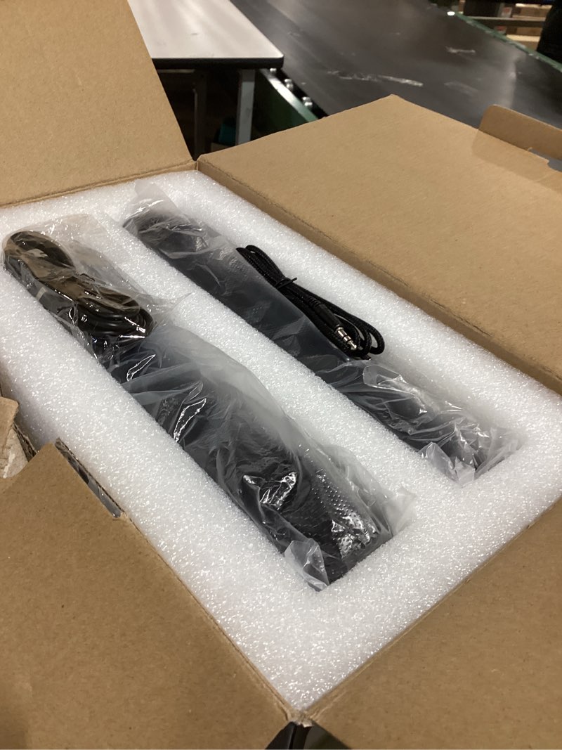 Condition photo showing New/Like New for Karaoke Machine for Adults, Portable Bluetooth Speaker with 2 Wireless Microphones and Lights Show, Karaoke Speaker with Bass & Treble, Supports for TWS,USB,FM,REC,AUX in,TF Card for Party/Meeting Black