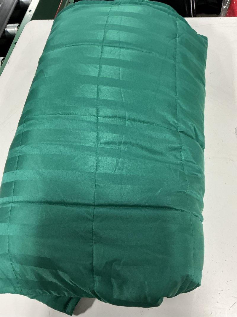 Condition photo showing Good Condition for weighted blanket queen/king size (80"x87" 15lbs),ultra soft and cozy cooling weighted blanket for adult,heavy blanket with machine washable soft blanket, green green 80x87-15lb