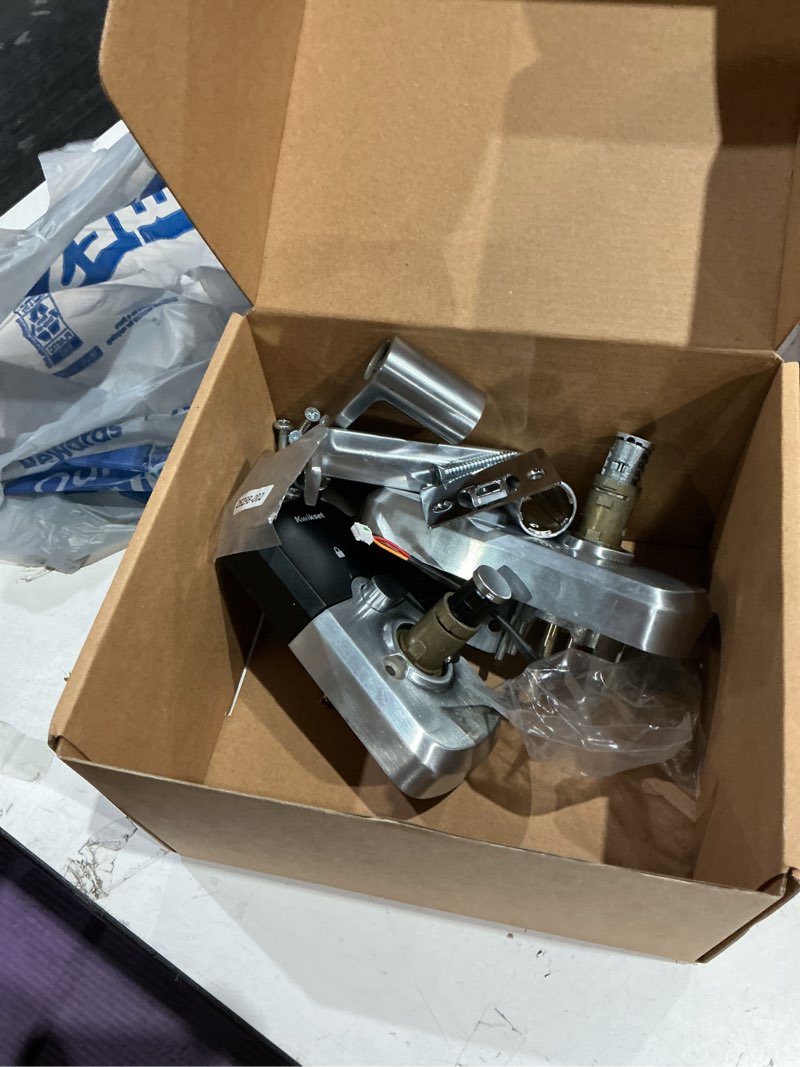 Condition photo showing As Is for kwikset smartcode 955 light commercial keyless entry satin chrome keypad electronic handle lock ft. smartkey security