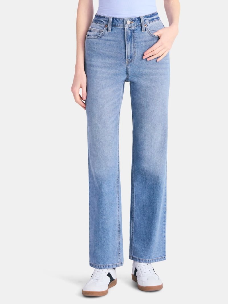 boundaries high-rise straight leg jeans, size large" inseam, women’s