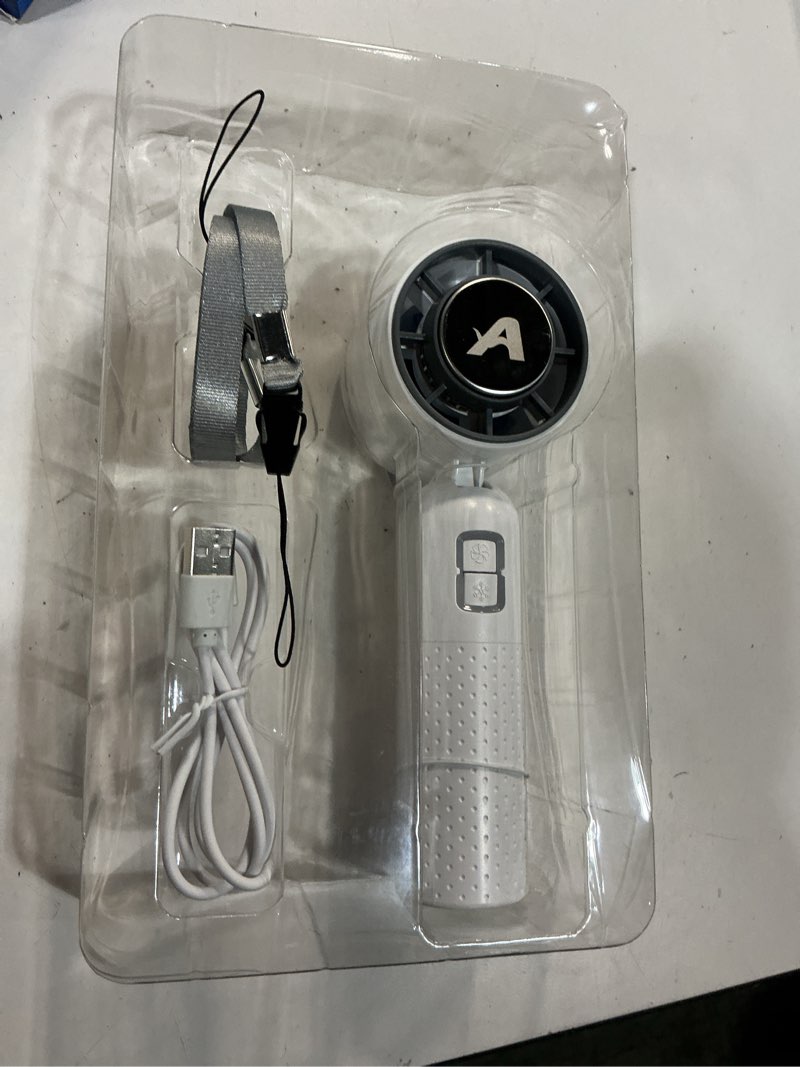 Condition photo showing Good Condition for arctic air cool touch - portable handheld fan, mini usb rechargeable, compact & lightweight, 4-speed adjustable, battery-powered, quiet & perfect for travel & outdoor, white color, aactfw-mc12/4