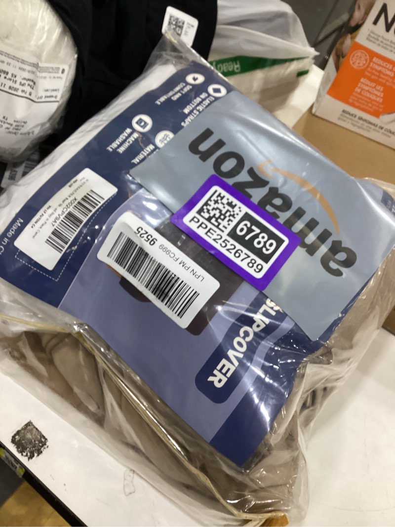 Condition photo showing New/Like New for H.VERSAILTEX Real Velvet Futon Cover Armless Sofa Covers Sofa Bed Covers Stretch Futon Couch Cover Sofa Slipcover Furniture Protector Thick Soft Velvet Fabric Form Fitted Stay in Place, Camel