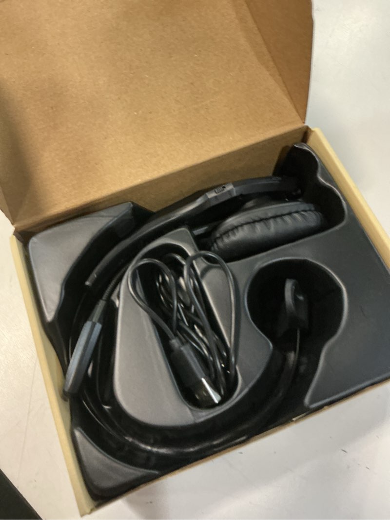 Condition photo showing As Is for trucker bluetooth headset, wireless headset with mic, bluetooth headsets with dual noise cancelling microphone & mute button, 55hrs working time pc headsets for cell phones, computer, truck driver black