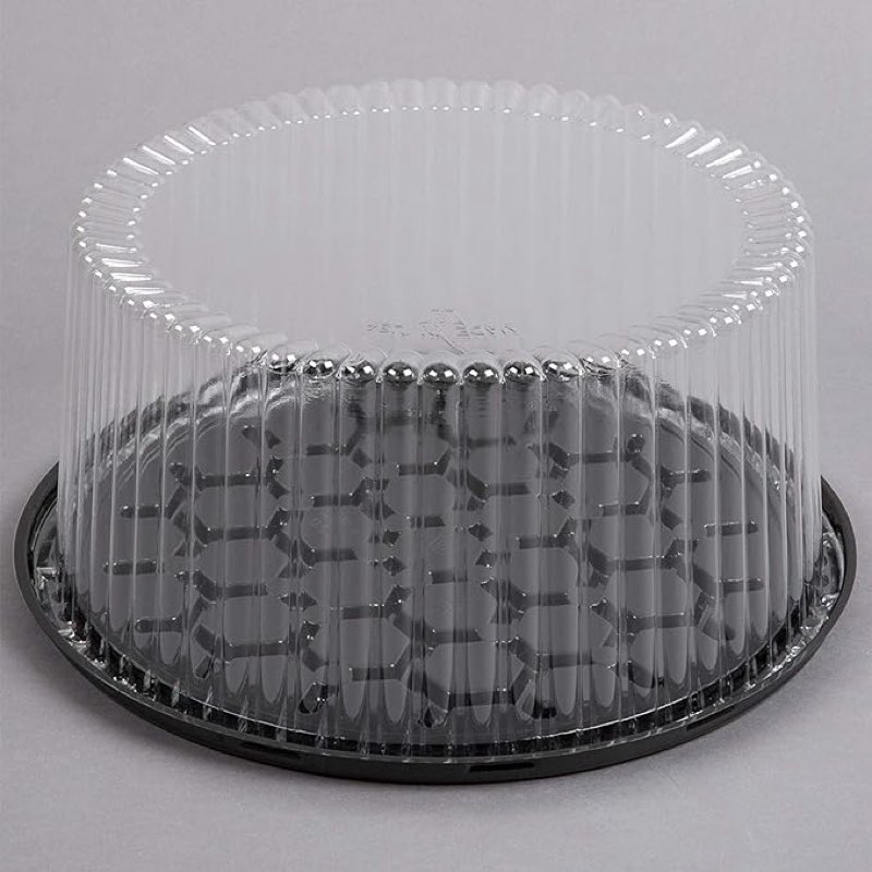 A1 Bakery Supplies 10-11inch Cake Double Layer Clear Cake Container Dome and Base Carry & Display Storage Box (50 Pack)