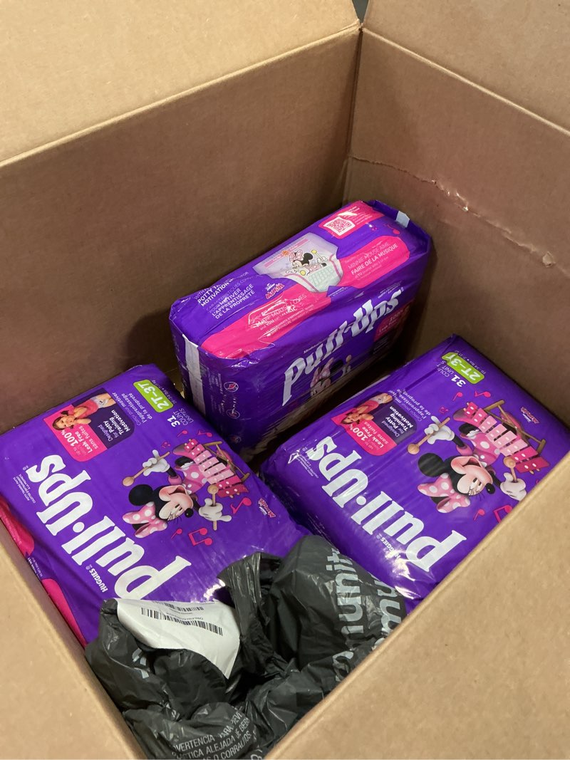 Condition photo showing As Is for Pull-Ups Girls' Potty Training Pants, Size 2T-3T Training Underwear (16-34 lbs), 124 Count (4 packs of 31) 2T-3T 124