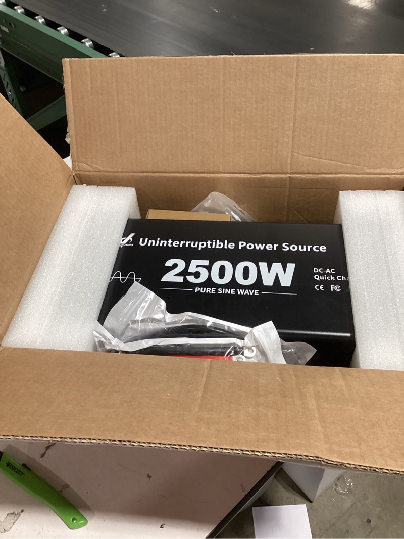 Condition photo showing Good Condition for 2500 Watt Sump Pump Battery Backup System, Pure Sine Wave Output, Professional Backup System in The Event of a Power Outage, Remote Controller with LCD Screen, Automatic Grid and Battery Switchover UPS-2500