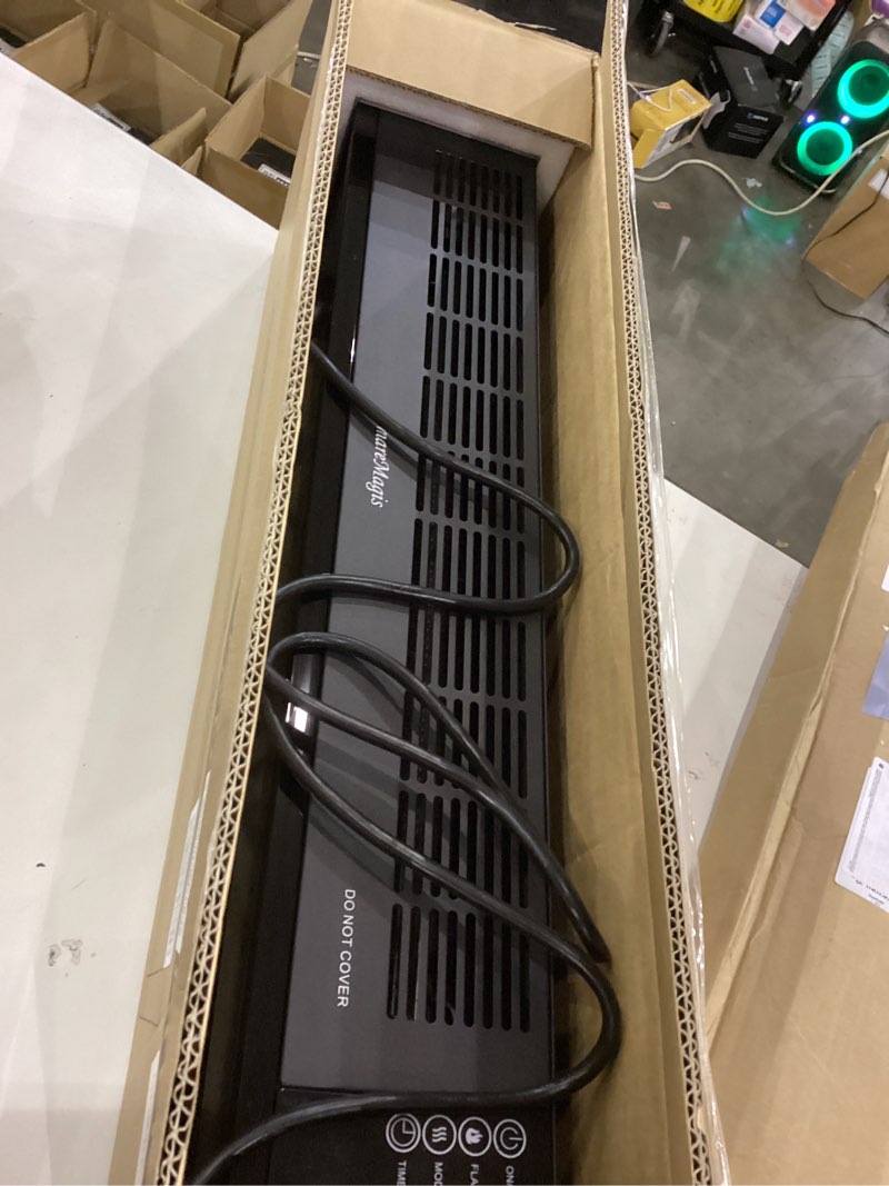Condition photo showing As Is for 1500W Baseboard Heater, Electric Space Heaters with Adjustable Thermostat, Top Air Outlet, Remote, Overheat and Tip-Over Protection, 12H Timer, Quiet Portable Heater for Office, Bedroom, Large Room