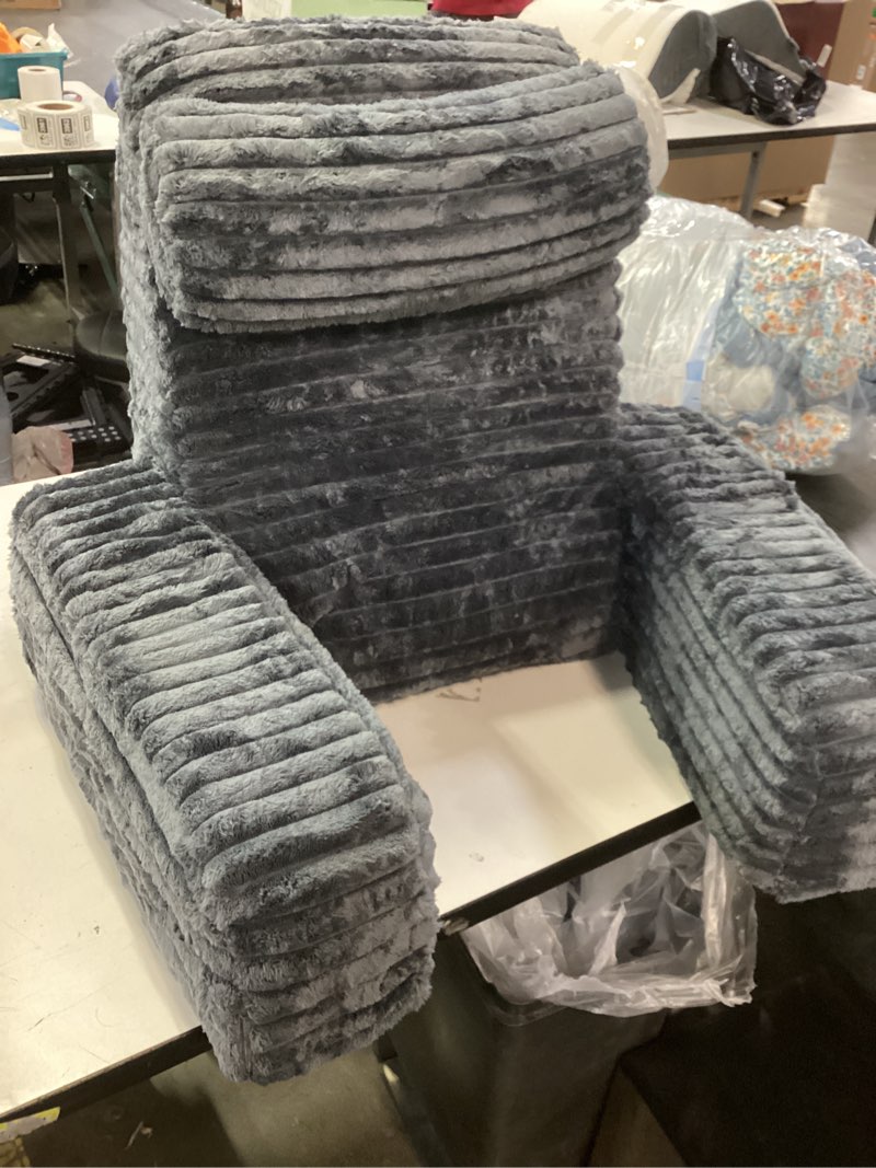Condition photo showing Good Condition for ENITYA Reading Pillow for Sitting in Bed Adult, XL Back Pillow for Bed Sitting up, Back Support Chair Pillow for Sitting up/Watching TV/Reading/Gaming/Resting/Post Surgery,Dark Grey Dark Grey XL(5'3"-5'11")