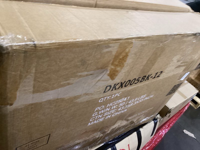 Condition photo showing As Is for incomplete missing box 2 of 2 *sunvivi 4-piece wicker patio conversation set with dark gray seats