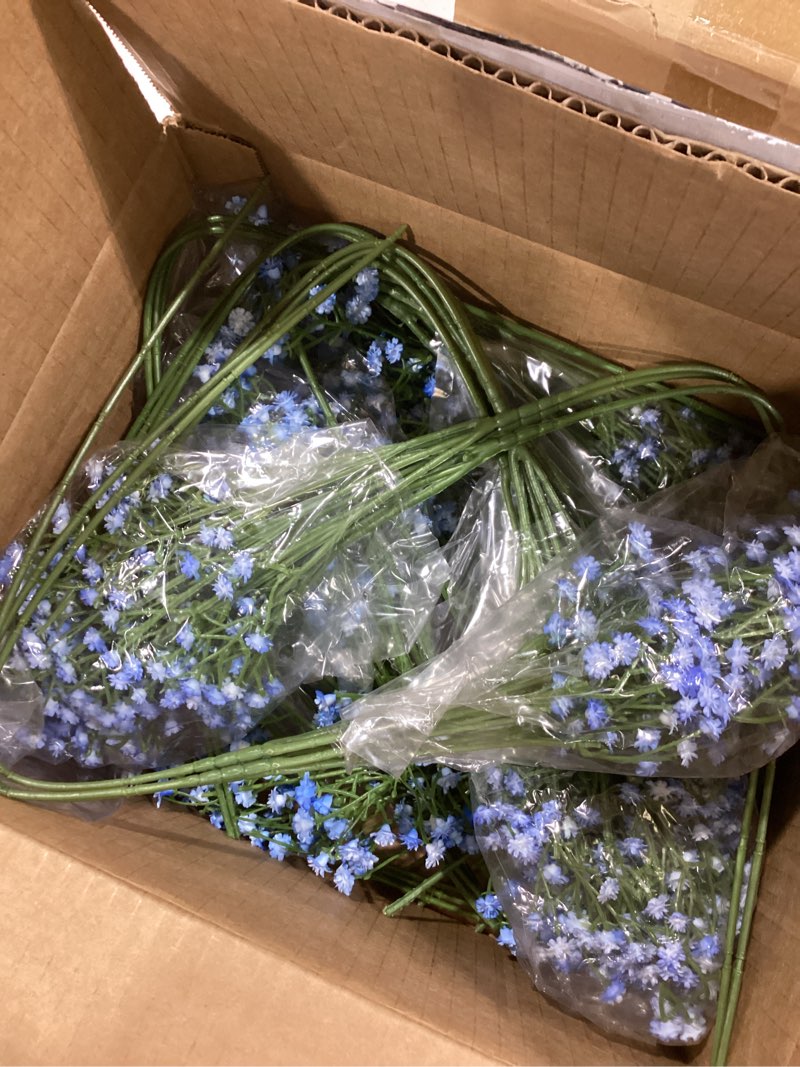 Condition photo showing Good Condition for zfprocess 2pcs artificial hanging flowers, fake hanging plants violet vines uv resistant for wall home room garden wedding indoor outdoor spring summer decoration(purple)
