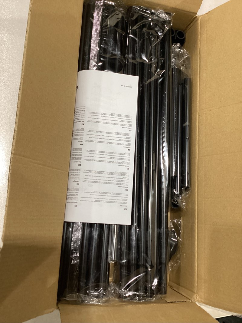 Condition photo showing New/Like New for SONGMICS Shoe Rack, 3-Tier Shoe Organizer, Metal Storage Shelf, Upright or Upside Down, for 20-24 Pairs, Stackable, for Entryway, 11.8 x 46.1 x 21.7 Inches, Black ULSA033B01 Black 3 Tiers (46.1"W)