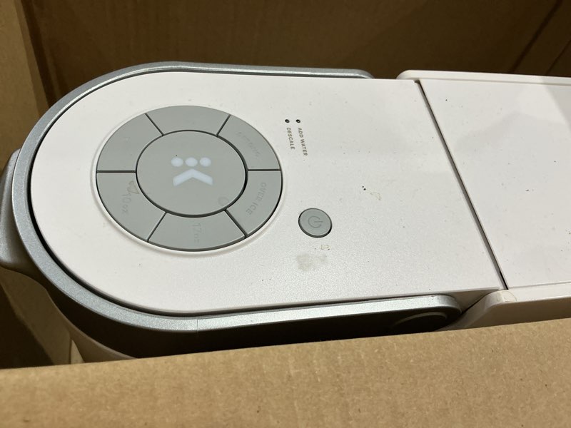 Condition photo showing As Is for keurig k-supreme single serve k-cup pod coffee maker, multistream technology, 4 brew sizes, 66oz dual-position removable reservoir, white white coffee maker