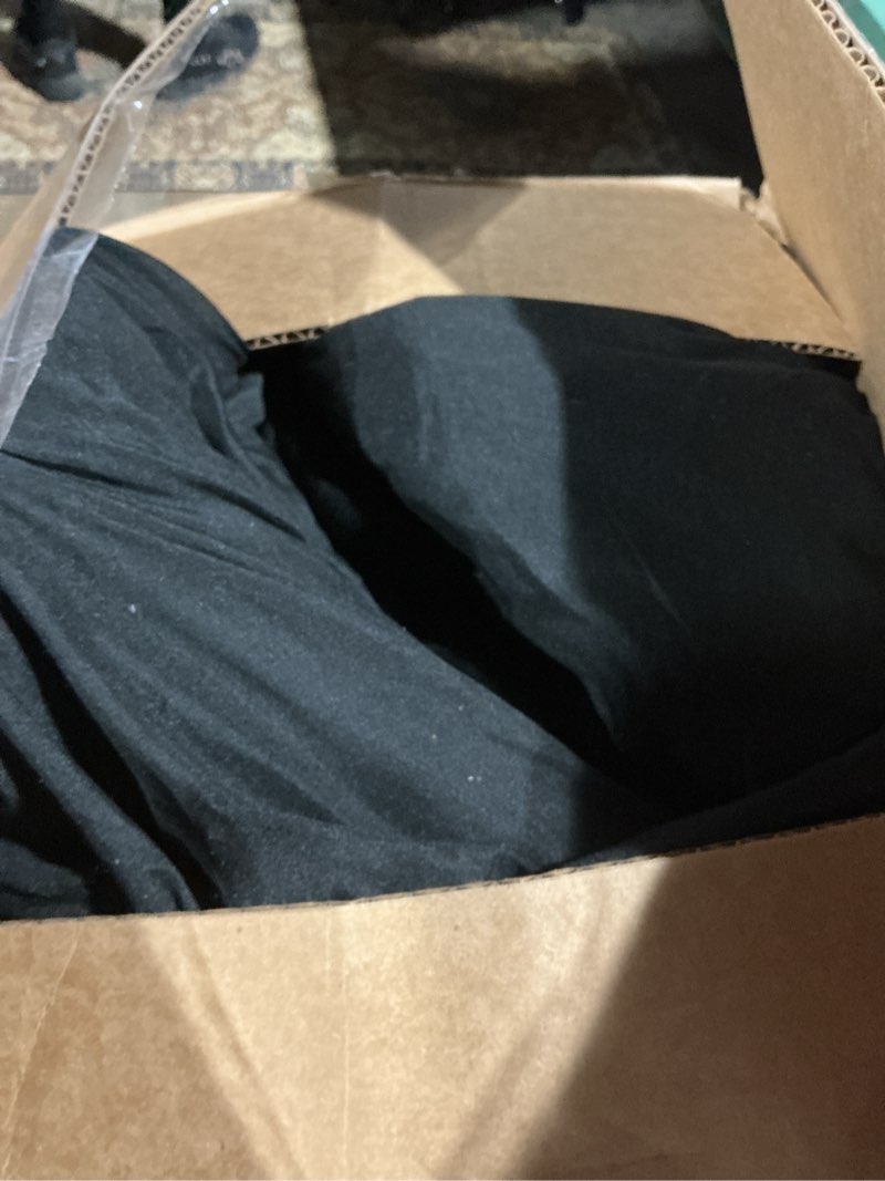 Condition photo showing As Is for CozyLux Queen Comforter Set Black, 7 Pieces Pintuck Bed in A Bag, Premium Black Comforter Queen Size, Pinch Pleat Bedding Sets with Comforter, Sheets, Pillowcases & Shams Black Queen