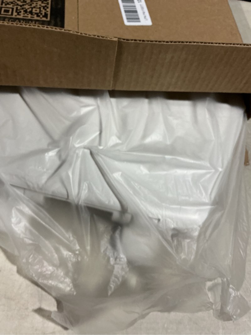 Condition photo showing As Is for Mayfair Caswell Modern Slow Close Toilet Seat, Easy Clean Hinges and Durable Plastic Seat, Made in USA, Round, White Round 1 Seat