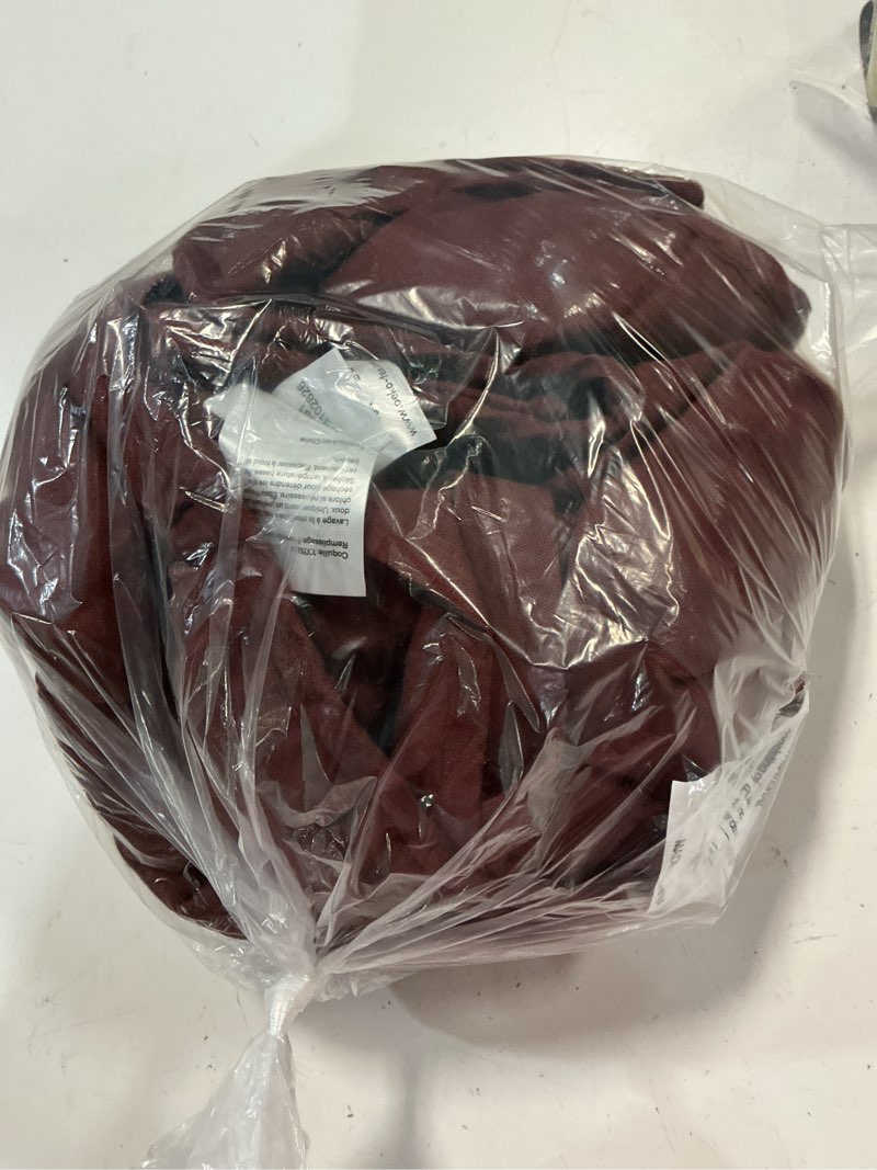 Condition photo showing Good Condition for european linen box quilted euro sham, euro, burgundy