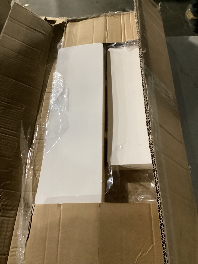 Condition photo showing As Is for 3 Pack Portable White Cylinder Stands for Party, 31.5", 23.6", 15.7" Height Foldable Cardboard Tall Cake Pedestal Stand Flower Floral Pillar Table Stand, cilindros para fiestas redondos blancos for Wedding Parties