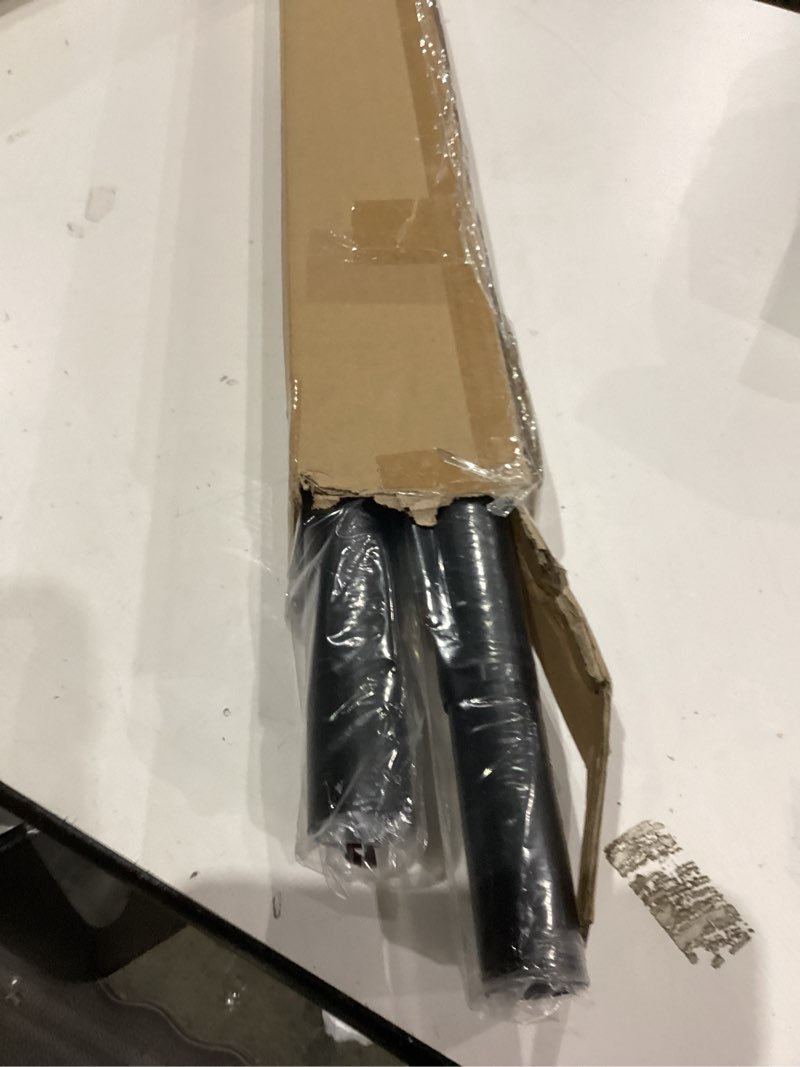 Condition photo showing As Is for allzone tension curtain rod for windows,123 to 160 inch, heavy duty extra long curtain rods, non-slip bathroom shower tension rod, renter friendly, adjustable, spring loaded, black black 123-160 inches