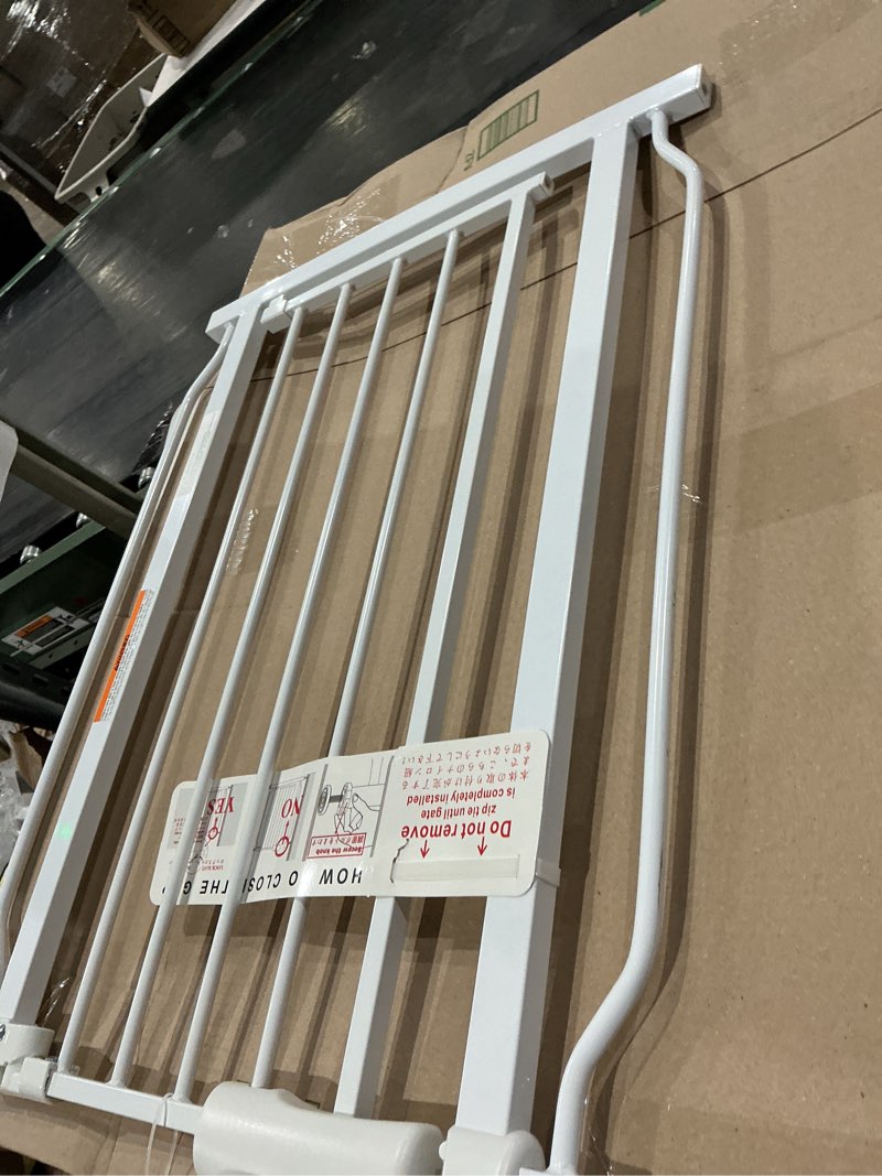 Condition photo showing As Is for regalo  super wide configurable baby gate, -panel, includes wall mounts & easy step " extra tall walk thru baby gate, includes  extension kit