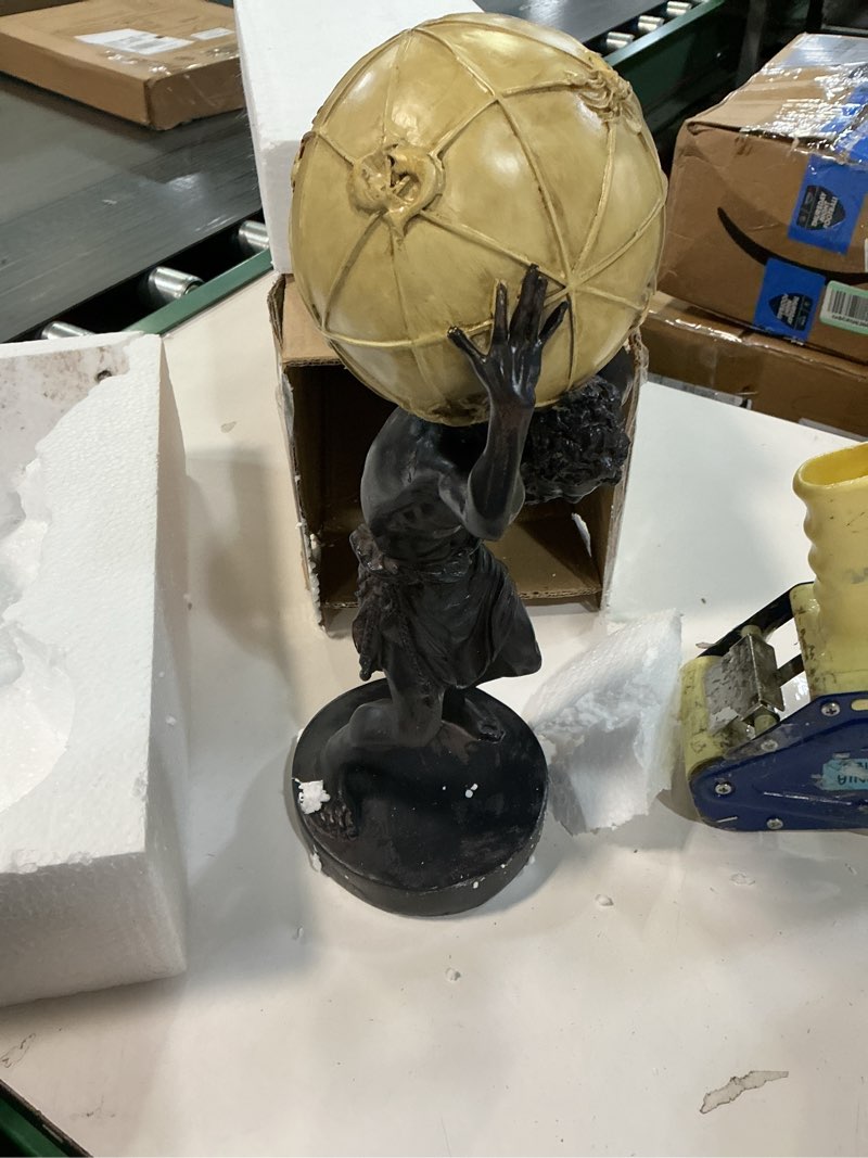 Condition photo showing Good Condition for FUNSXBUG 17 Inch X-Large Atlas Holding World Greek God Statue Sculpture Collectible Figurine Home Decor Living Room Desktop Decoration