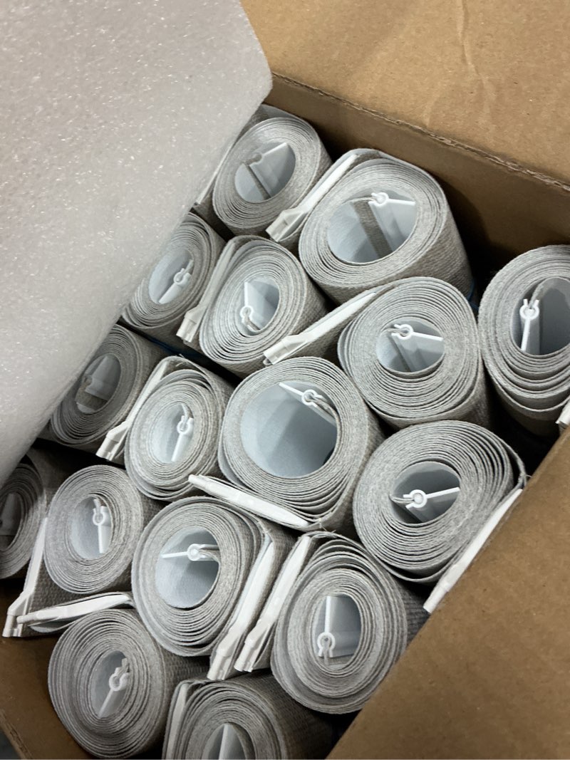 Condition photo showing Good Condition for unishades vertical blind replacement slats for indoor windows – blackout window treatment for home or office, room darkening, 20-pack natural, 3.5" x 82.5" room darkening - natural 20