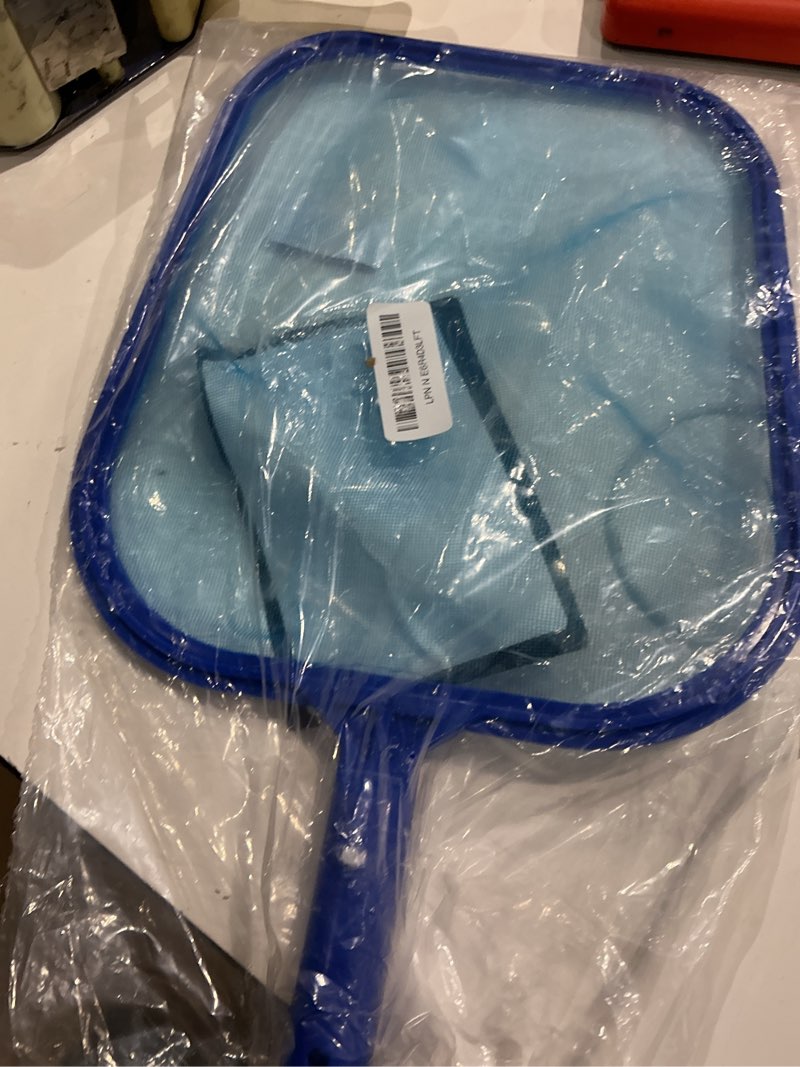 Condition photo showing As Is for sunnyglade swimming pool cleaner supplies/professional heavy duty pool leaf rake fine mesh frame net/cleaning leaf skim net (17.5x11.8in) 17.5 x 11.8 x 1.2in